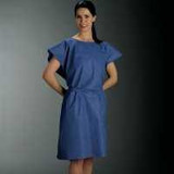 Patient Exam Gown AmpleWear® 2X-Large Blue Disposable 50756 Case of 25 50756 AmpleWear® 561312_CS