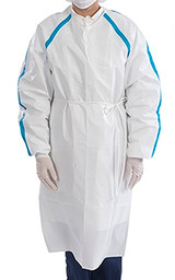 Chemotherapy Procedure Gown Contec CritiGear S & M, White, ASTM D6978-05, HCGA0800-S/M, Bag of 10