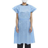 Patient Exam Gown Halyard One Size Blue Disposable 69766 Case of 100 69766 Halyard 937757_CS