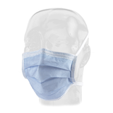 Surgical Mask FluidGard® Anti-fog Foam Pleated Tie Closure One Size Blue Diamond NonSterile ASTM Level 3 Adult 15320 Box of 50 