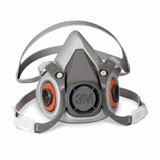 3M™ 6000 Reusable Respirator Industrial N95 Half Face 4 Point Adjustable Head Strap Small Gray / White 6AD97 Pack of 1 6AD97 3M™ 6000 822418_EA