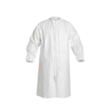 Cleanroom Lab Coat DuPont™ Tyvek® IsoClean® White Large Knee Length Tyvek® Fabric Disposable IC264SWHLG0030CS Case of 30 