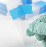 Charged Microscope Slide Diamond® White Glass 25 x 75 x 1 mm Blue Frosted End 1358B Box of 72 1358B Diamond® White Glass 883982_BX