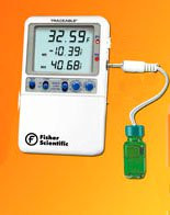 Freezer Thermometer Fisherbrand Traceable Fahrenheit -58 to +158F (-50 to +70C) Bottle Probe Desk / Wall Mount Battery Operated S98173 Pack of 1