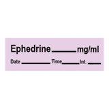 Timemed Drug Label Anesthesia Label EPHEDrine_mg/mL Date_Time_In_ Violet 1/2 X 1-1/2 Inch, AN-5, Roll of 1