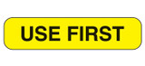 Indeed Pre-Printed Label Auxiliary Label Yellow Paper Use First Black Quality Control Label 3/8 X 1-5/8 Inch, 2306, Pack of 1000