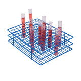 Wire Rack Test Tube Rack Poxygrid™ 108 Place 13 to 16 mm Tube Size Blue 2-1/2 x 7-2/5 x 9-1/2 Inch 11391311 Pack of 1 