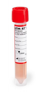 Transport Media UTM-RT Universal Transport Medium Translucent with Red Cap Tube Format 3C047N Pack of 50