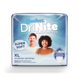 Comfees DriNite Juniors Unisex Youth Absorbent Underwear Pull On with Tear Away Seams X-Large Disposable Heavy Absorbency, CMF-YXL80, Case of 80