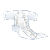 FitRight Plus Incontinence Brief Adult Medium Unisex Disposable Moderate Absorbency, FITPLUSMD, Bag of 20