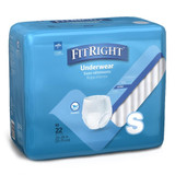 FitRight Classic Absorbent Underwear Pull On with Tear Away Seams Small Unisex Disposable Moderate Absorbency, MSC23000, Bag of 1