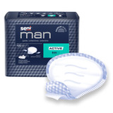Seni Man Active Bladder Control Pad 8-9/10 X 10-3/5 Inch Moderate Absorbency Super Absorbent Core One Size Fits Most, S-A015-US1, Pack of 15