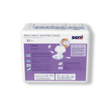 Seni Shaped Night Pads Incontinence Liner 27 Inch Length Heavy Absorbency Super Absorbent Core One Size Fits Most, S-PL08-PS1, Pack of 8