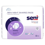 Seni Shaped Night Pads Incontinence Liner 27 Inch Length Heavy Absorbency Super Absorbent Core One Size Fits Most, S-PL08-PS1, Pack of 8