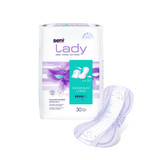 Seni Lady Maximum Bladder Control Pad 11 Inch Length Moderate Absorbency Super Absorbent Core One Size Fits Most, S-5P30-PS1, Pack of 30