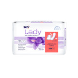 Seni Lady Moderate Bladder Control Pad 11 Inch Length Moderate Absorbency Super Absorbent Core One Size Fits Most, S-4P26-PS1, Case of 156