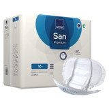Incontinence Liner Abena San Premium 14.5 x 28.7 in Heavy Absorbency Fluff / Polymer Core Size 10 Case of 100