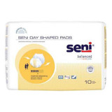 Incontinence Liner Seni® Shaped Day Pads 25 Inch Length Moderate Absorbency Superabsorbant Core One Size S-UN10-PS1 Pack of 10 S-UN10-PS1 Seni® Shaped Day Pads 1223799_PK