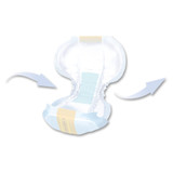 Seni Shaped Day Pads Incontinence Liner 25 Inch Length Moderate Absorbency Super Absorbent Core One Size Fits Most, S-UN10-PS1, Pack of 10