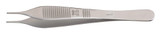 Tissue Forceps Miltex Adson 4-3/4 Inch Length OR Grade German Stainless Steel NonSterile NonLocking Thumb Handle Straight Smooth Tips with 1 x 2 Teeth 6-123 Pack of 1