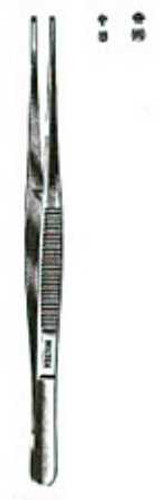 Tissue Forceps Miltex® Semken 5 Inch Length OR Grade German Stainless Steel NonSterile NonLocking Thumb Handle Straight Serrated Tip with 2 x 3 Teeth 6-108 Pack of 1 6-108 Miltex® 250193_EA