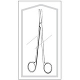 Dissecting Scissors Econo Metzenbaum 7 Inch Length Floor Grade Stainless Steel Sterile Finger Ring Handle Curved Blunt Tip / Blunt Tip 96-2682 Box of 25