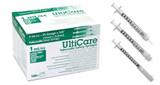 Safety Tuberculin Syringe with Needle UltiCare 1 mL 5/8 in x 25 G, Sliding Safety Needle Regular Wall 25158 Case of 500