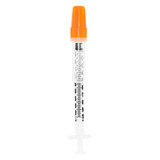Safety Insulin Syringe with Needle SOL-GUARD 1 mL 1/2 in x 29 G, Sliding Safety Needle Regular Wall 200017SG Case of 800