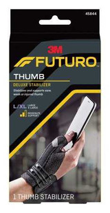 Thumb Stabilizer 3M™ Futuro™ Deluxe Adult Large / X-Large Lacing System Left or Right Hand Black 05113119854 Pack of 1 05113119854 3M™ Futuro™ Deluxe 1124573_EA