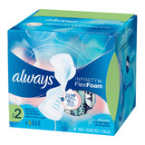 Always Infinity with Flex Foam Feminine Pad Maxi with Wings Super Absorbency, 10037000117145, Box of 16