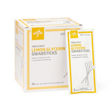 Lemon Glycerin Swabstick Medline Rayon Tip MDS090600 Box of 25