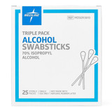 Impregnated Swabstick 70% Strength Isopropyl Alcohol Individual Packet Sterile, MDS093810, Box of 25