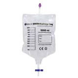 ENFit Enteral Drainage Bag Without Tubing 1000 mL Sterile Connector Barrier, DBP-1000, Box of 50