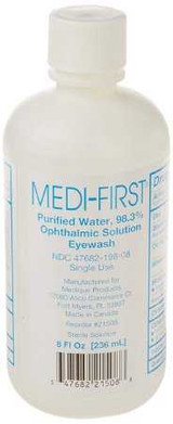 Eye Wash Medi-First® 8 oz. Eye Drops 21508 Pack of 1 21508 Medi-First® 1099671_EA Eye Wash Medi-First® 8 oz. Eye Drops 21508 Pack of 1 21508 Medi-First® 1099671_EA