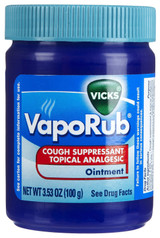 Chest Rub Vicks VapoRub 4.8% - 1.2% - 2.6% Strength Ointment 3.53 oz. Pack of 1