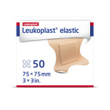 Leukoplast Elastic Adhesive Strip Cross-Elastic Material Tan 3 X 3 Inch Sterile, 7645611, Box of 50