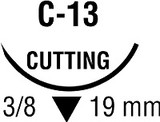 Covidien Polysorb Absorbable Suture with Needle, Size 4 - 0, 30'' Suture, 1-Needle, Undyed, Needle Length 19 mm, 3/8 Circle, Reverse Cutting Needle, Box of 1