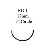 Absorbable Suture with Needle Chromic Gut RB-1 1/2 Circle Taper Point Needle Size 4 - 0 U203H Box of 36 U203H J & J Healthcare Systems 2250_BX