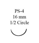 Absorbable Suture with Needle Coated Vicryl™ Polyglactin 910 PS-4 1/2 Circle Reverse Cutting Needle Size 4 - 0 Braided J507G Box of 12 J507G Coated Vicryl™ 101737_BX