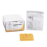 Nonabsorbable Suture with Needle Ethibond Polyester V-37 1/2 Circle Taper Cutting Needle Size 2 Braided MX69G Box of 12 MX69G Ethibond 3524_BX