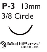 Nonabsorbable Suture with Needle Ethilon Nylon P-3 3/8 Circle Precision Reverse Cutting Needle Size 5 - 0 Monofilament 698H Box of 36