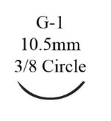 J & J Absorbable Suture with Needle, 1-Needle, 18'' Suture, Size 6 - 0, Undyed, Needle Length 10.5 mm, 3/8 Circle, Precision Reverse Cutting Needle, Box of 12