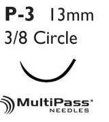 Nonabsorbable Suture with Needle Ethilon Nylon P-3 3/8 Circle Precision Reverse Cutting Needle Size 4 - 0 Monofilament 699H Box of 36