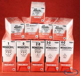 J & J Monocryl Absorbable Suture with Needle, Size 2 - 0, 27'' Suture, 1-Needle, Undyed, Needle Length 36 mm, 1/2 Circle, Reverse Cutting Needle, Box of 36