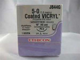 Absorbable Suture with Needle Coated Vicryl™ Polyglactin 910 PC-3 3/8 Circle Precision Conventional Cutting Needle Size 5 - 0 Braided J844G Box of 12 J844G Coated Vicryl™ 117191_BX