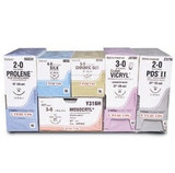 J & J Coated Vicryl Absorbable Suture with Needle SH, Size 2 - 0, 18'' Suture, 1-Needle, Violet, Needle Length 26 mm, 1/2 Circle, Taper Point Needle, Box of 12