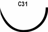 Absorbable Suture with Needle LOOK® Plain Gut C-31 1/2 Circle Reverse Cutting Needle Size 3 - 0 594B Box of 12 594B LOOK® 299577_BX Absorbable Suture with Needle LOOK® Plain Gut C-31 1/2 Circle Reverse Cutting Needle Size 3 - 0 594B Box of 12 594B LOOK® 299577_BX