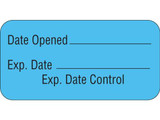 Pre-Printed / Write On Label Auxiliary Label Blue Date Opened _____ / Exp. Date _____ / Expiration Date Control Black Quality Control Label 3/4 X 1-1/2 Inch, UPCR-3012, Roll of 1