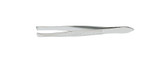 Cilia Forceps McKesson Bergh 3-1/2 Inch Length Office Grade Stainless Steel NonSterile NonLocking Thumb Handle 5 mm Wide Serrated Tips 43-2-155 Pack of 1