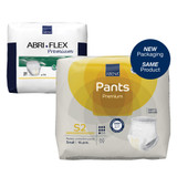 Abena Premium Pants S2 Absorbent Underwear Pull On with Tear Away Seams Adult Small Unisex Disposable Heavy Absorbency, 1000021319, Pack of 16
